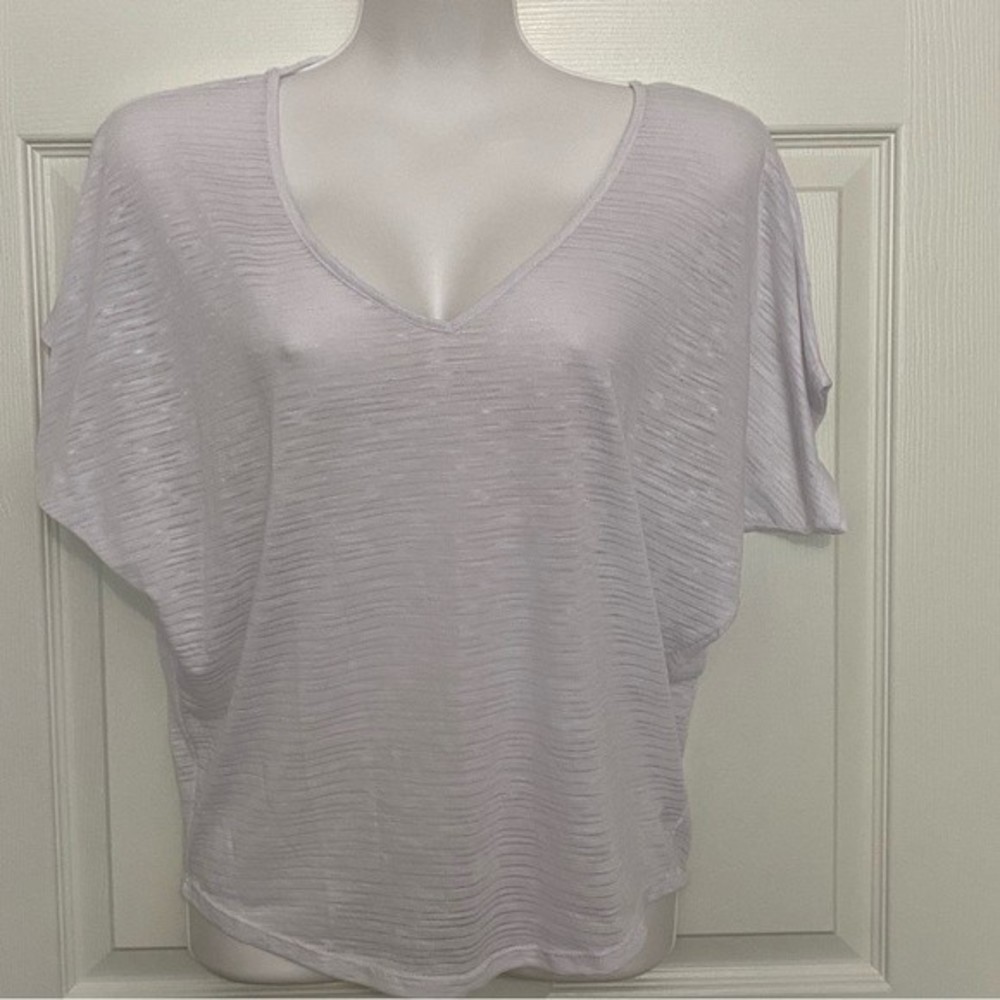 Express Sheer White layering Tee Size Small